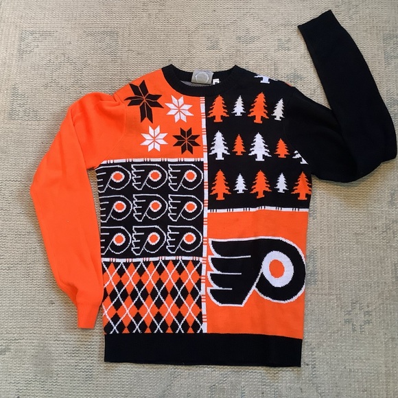 NHL Other - Philadelphia Flyers Sweater NHL Hockey Christmas Knit Men’s Med NWOT
